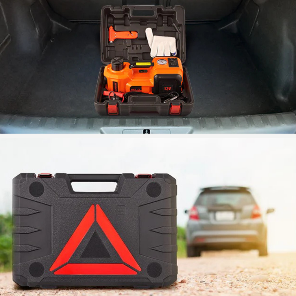 3-in-1 Hydraulic Jack, Tire Inflator and LED Device