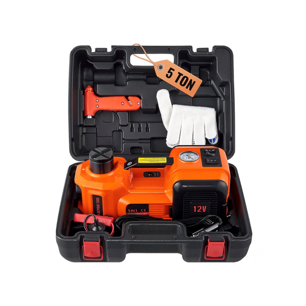 3-in-1 Hydraulic Jack, Tire Inflator and LED Device